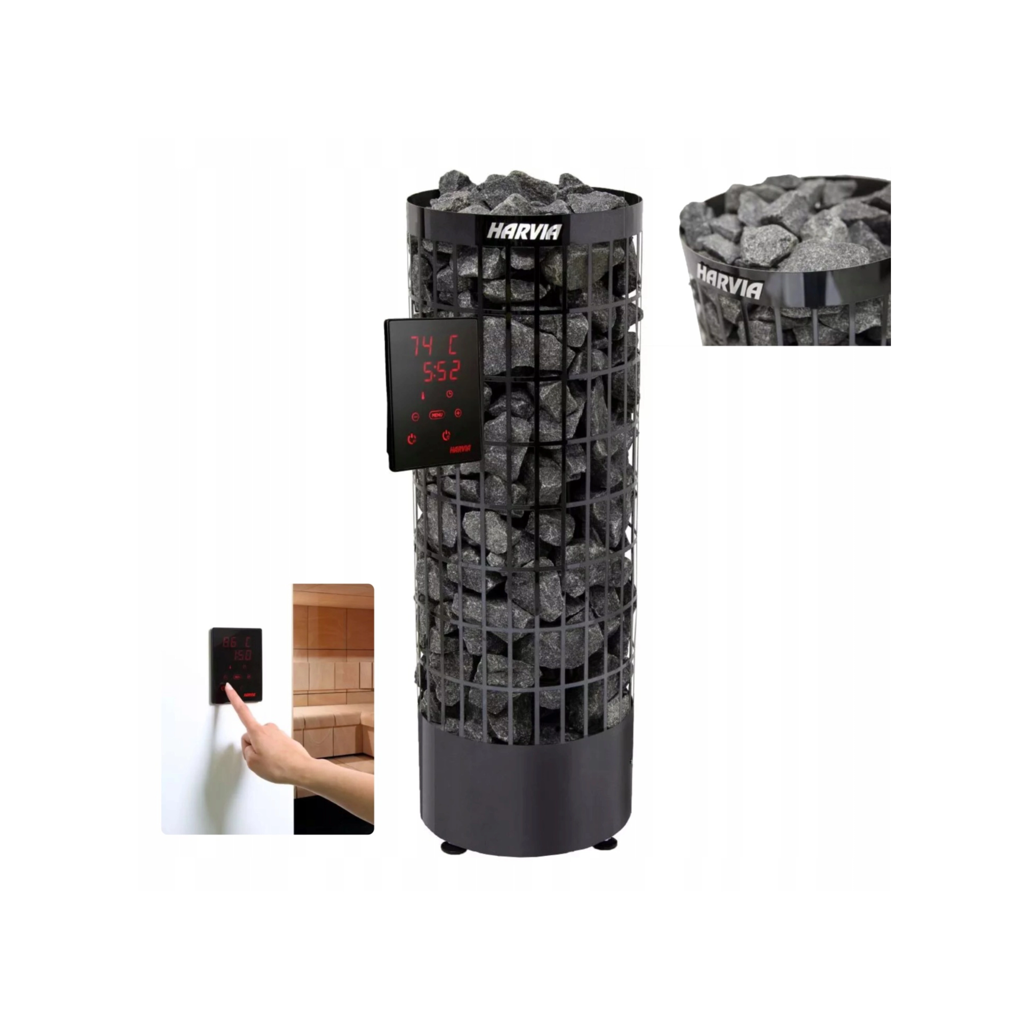 Piec Harvia Cilindro Black